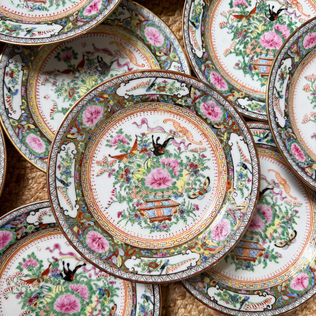 Vintage Famille Rose 7" Plates