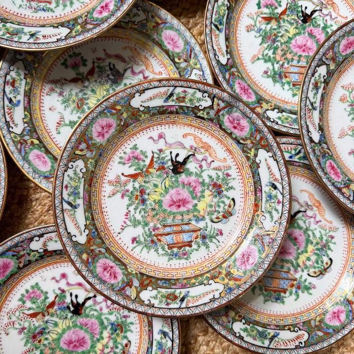 Vintage Famille Rose 7" Plates