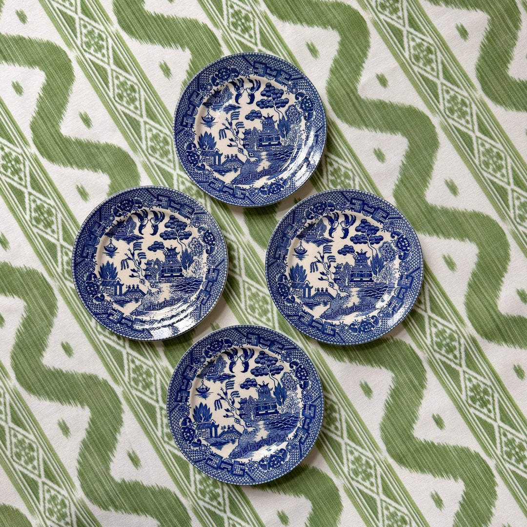 Set of Four Japan Blue Willow Bread and Butter Plates