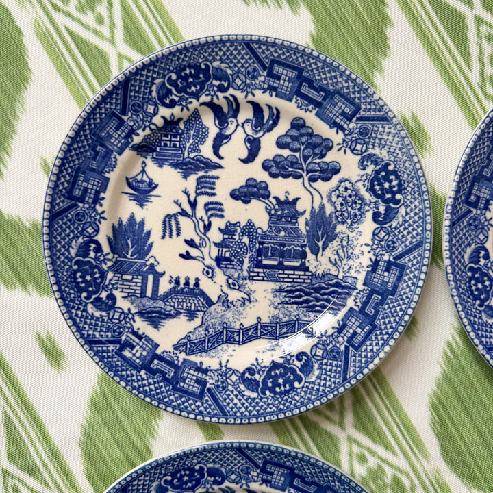 Set of Four Japan Blue Willow Bread and Butter Plates