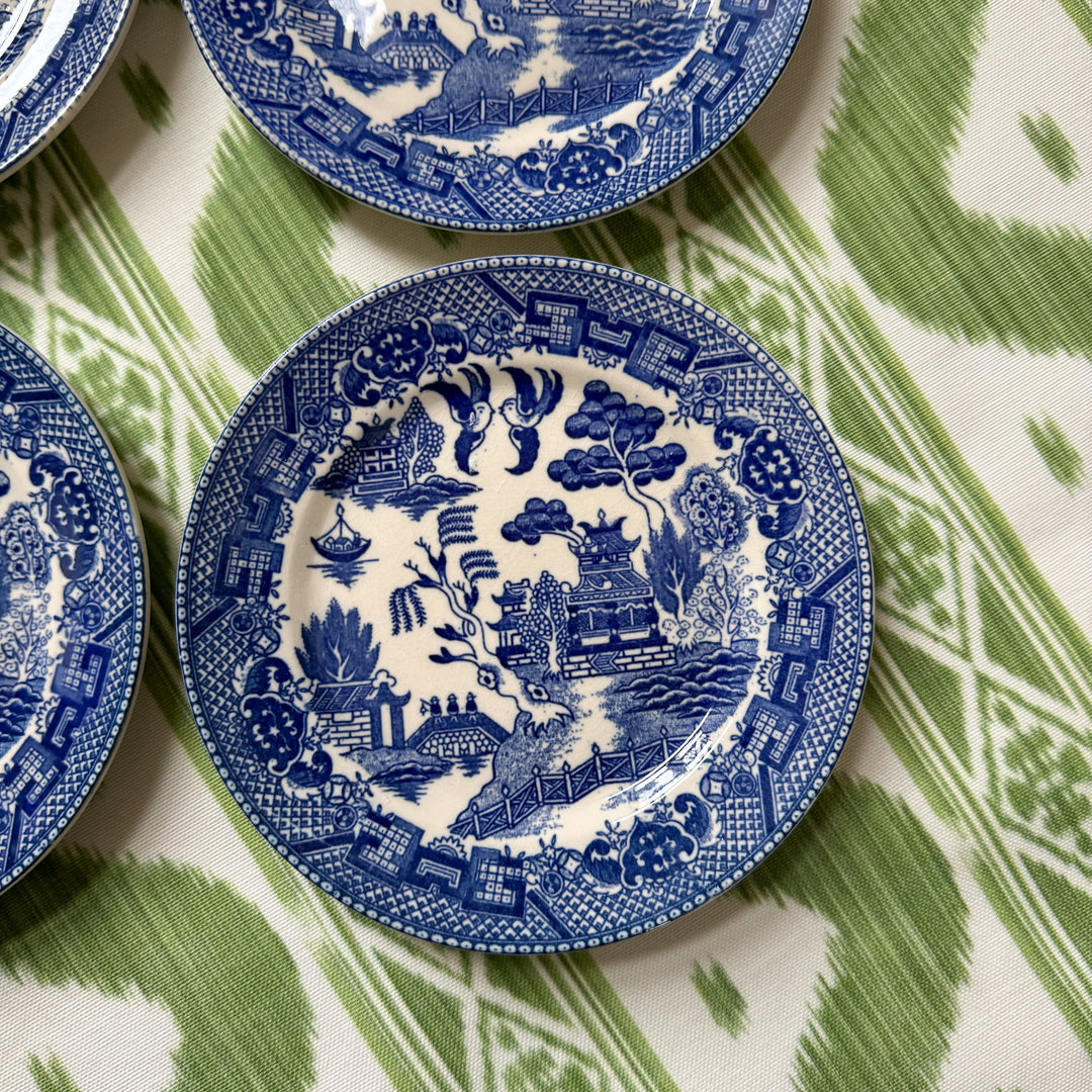 Set of Four Japan Blue Willow Bread and Butter Plates