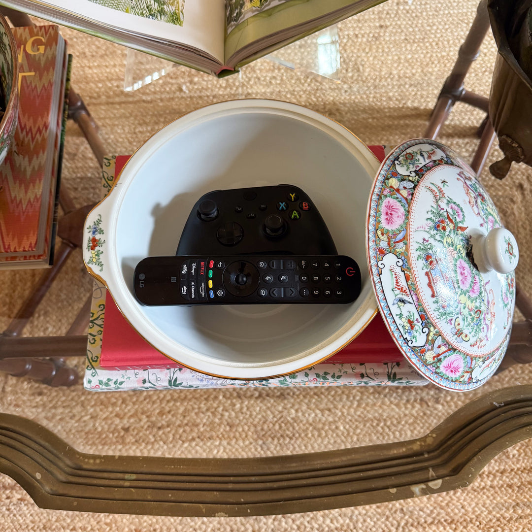 Vintage Famille Rose Lidded Dish