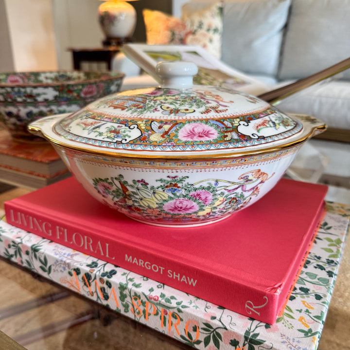 Vintage Famille Rose Lidded Dish