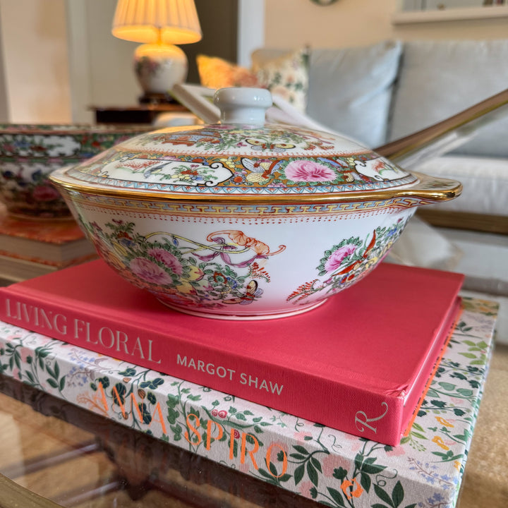 Vintage Famille Rose Lidded Dish