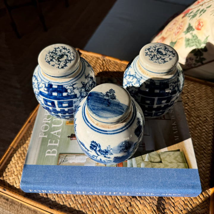 Mini Chinoiserie Blue and White Ginger Jar 