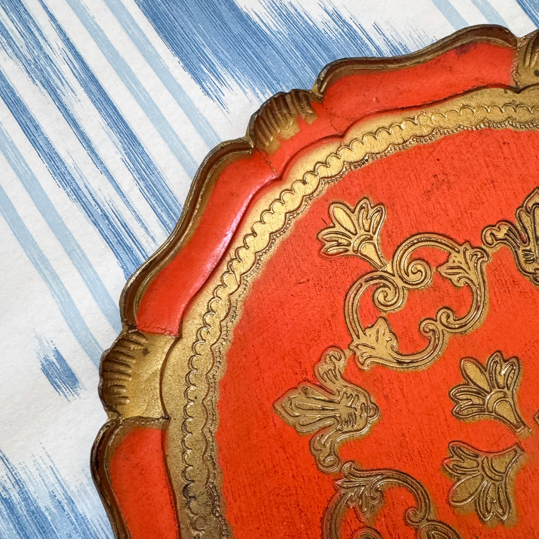 Vintage Italian Florentine Tray