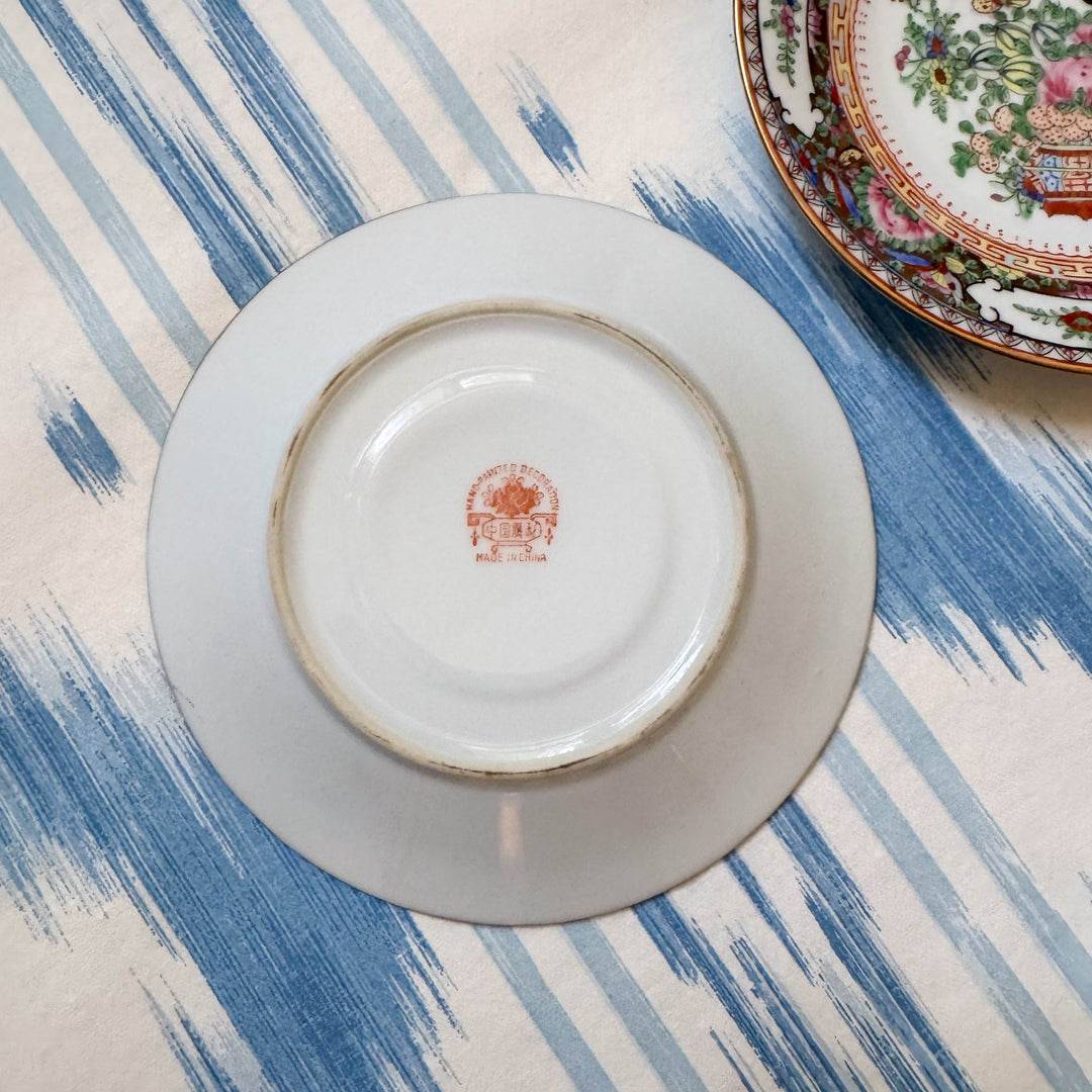 Vintage Pair of Famille Rose Saucers