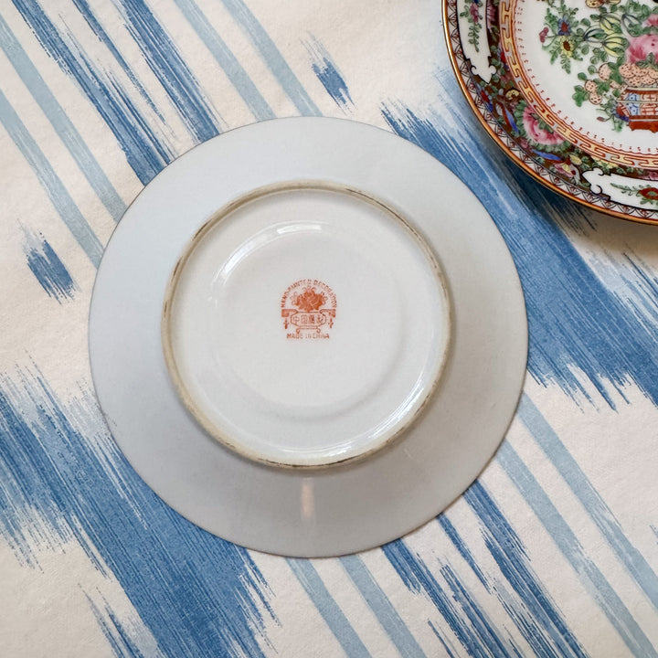 Vintage Pair of Famille Rose Saucers