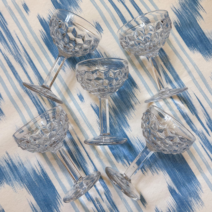 Set of Vintage Fostoria American Clear Champagne Glasses