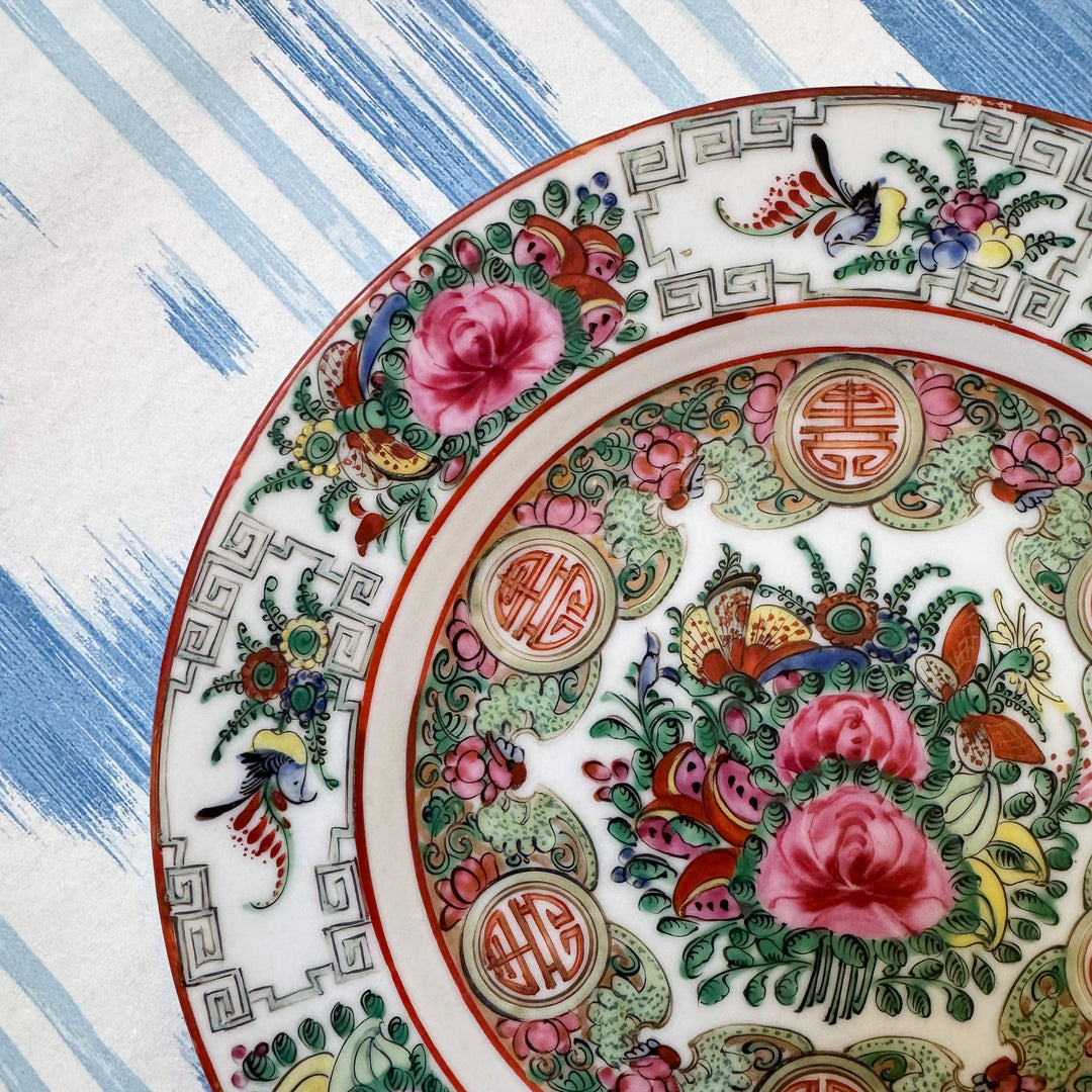 Vintage Rose Canton Plate