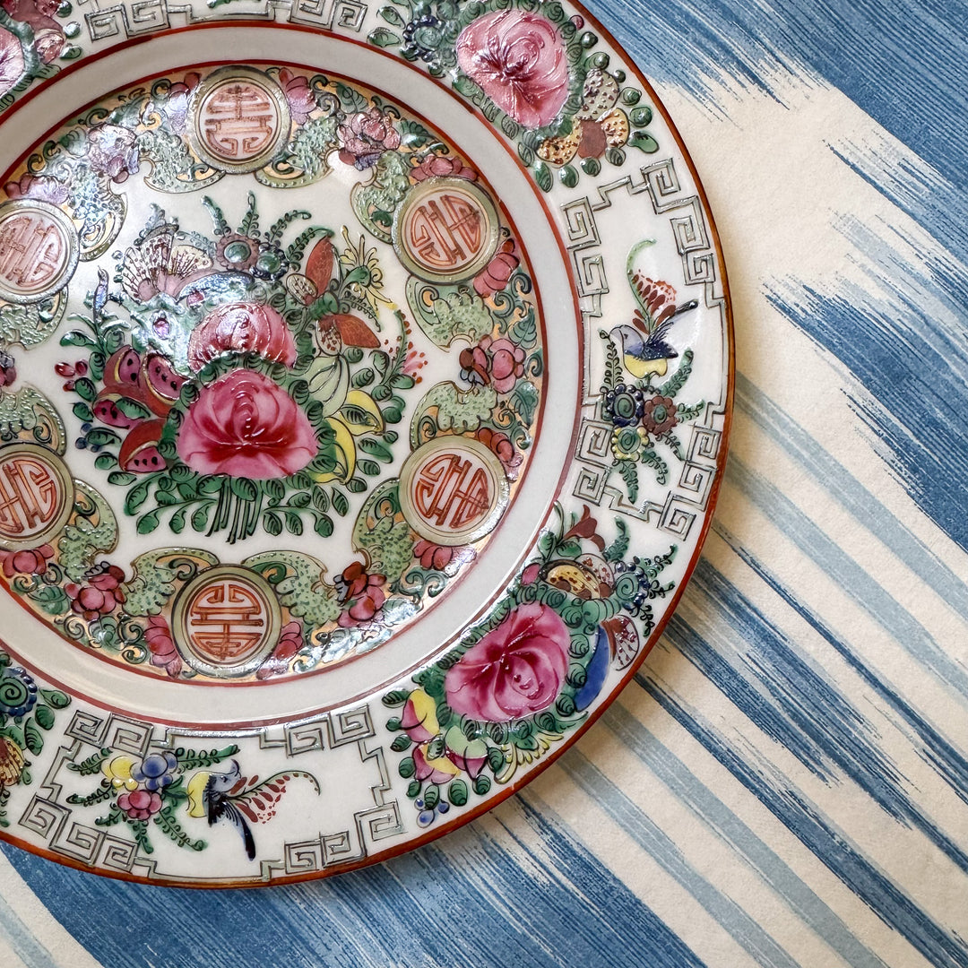 Vintage Rose Canton Plate