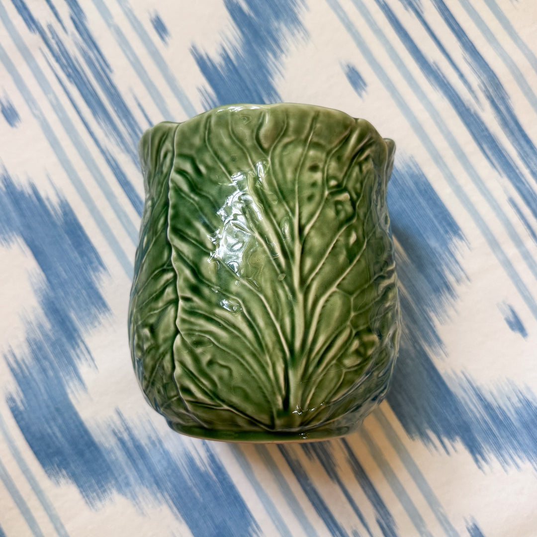 Vintage Bordallo Pinheiro Cabbage Green Utensil Holder