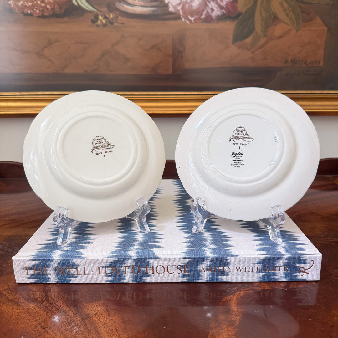 Vintage Pair of Copeland Spode 'The Hunt' Scalloped Bread and Butter Plates
