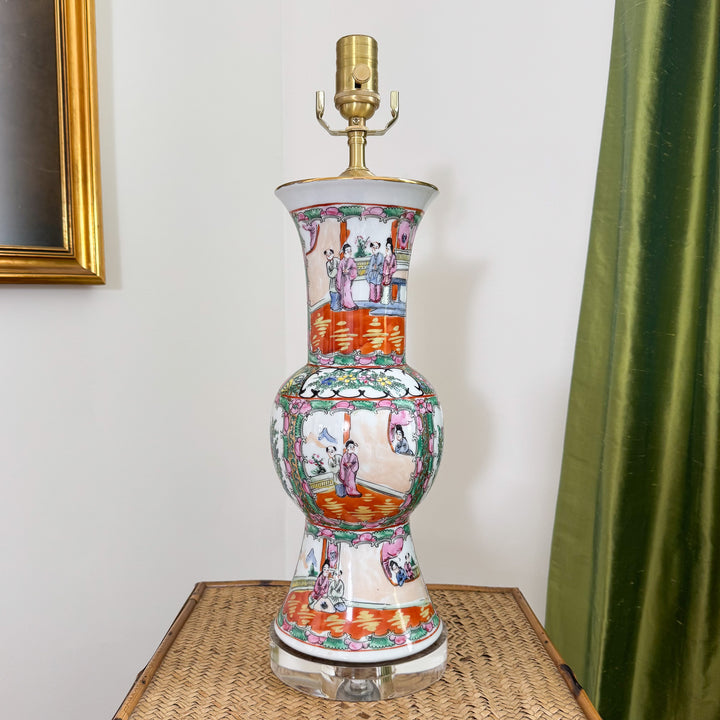 Vintage Rose Medallion Lamp