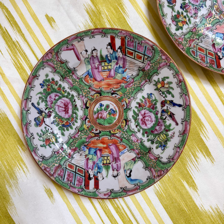 Pair of Rose Medallion Plates