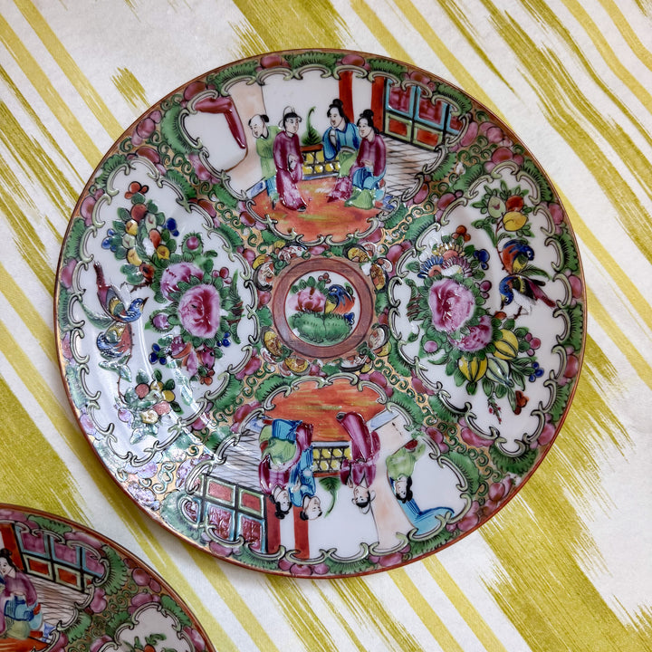 Pair of Rose Medallion Plates