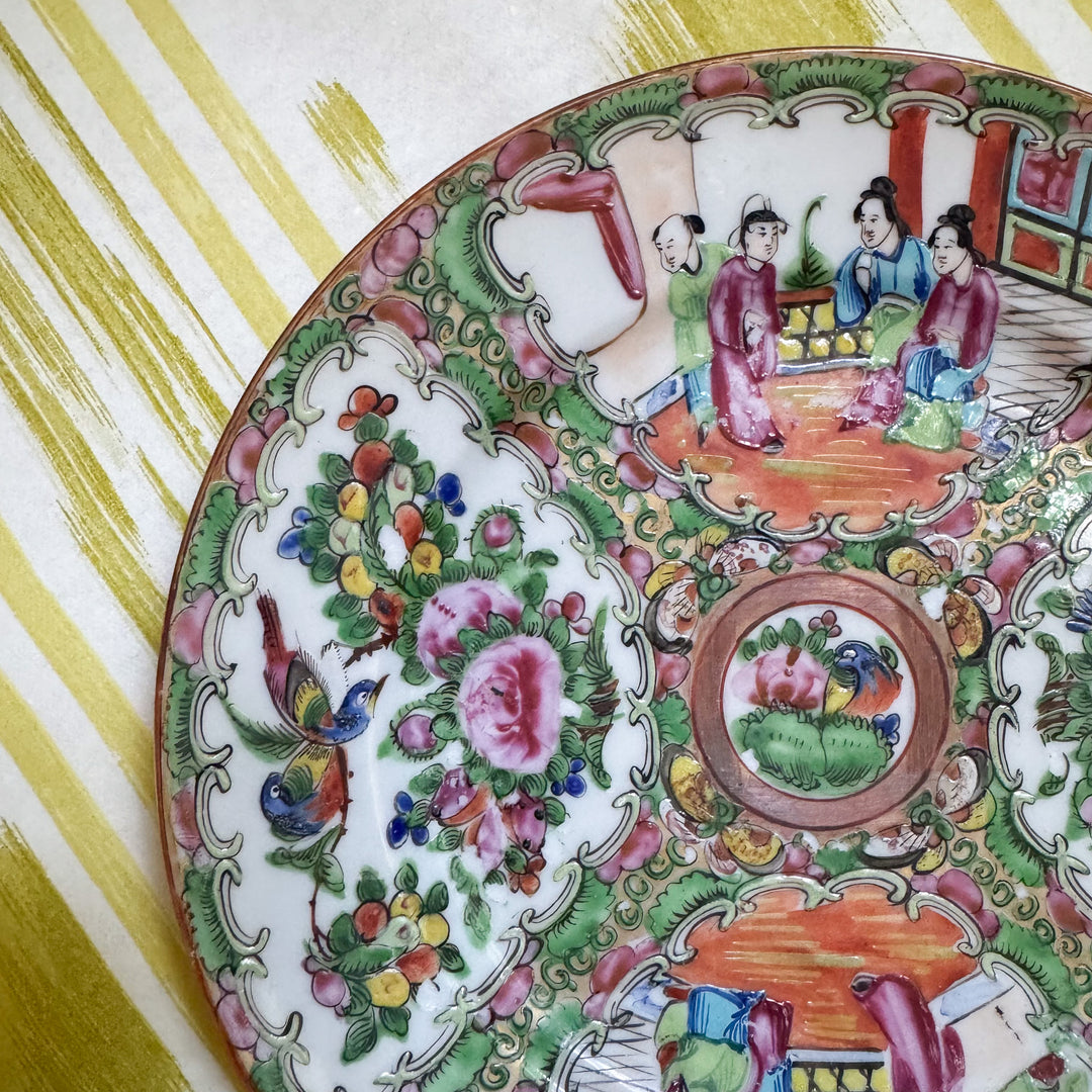 Pair of Rose Medallion Plates