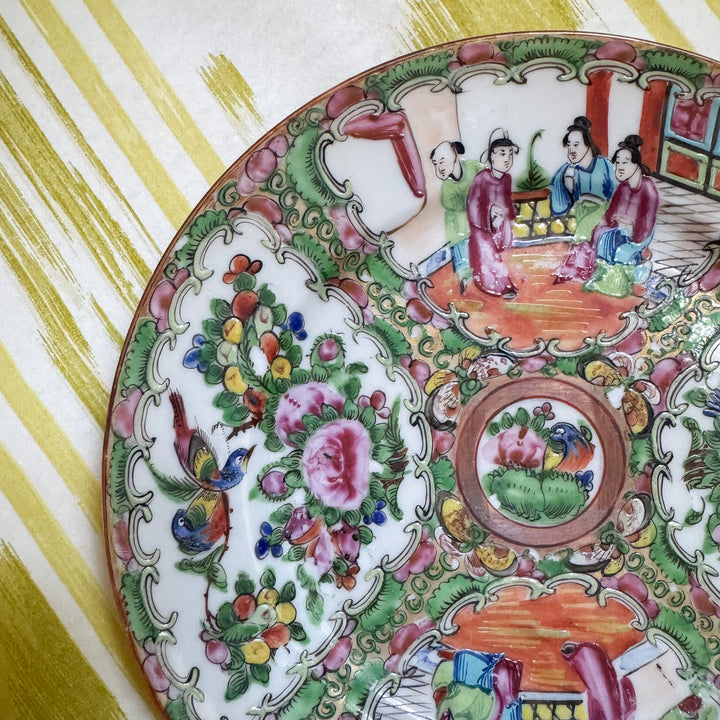 Pair of Rose Medallion Plates