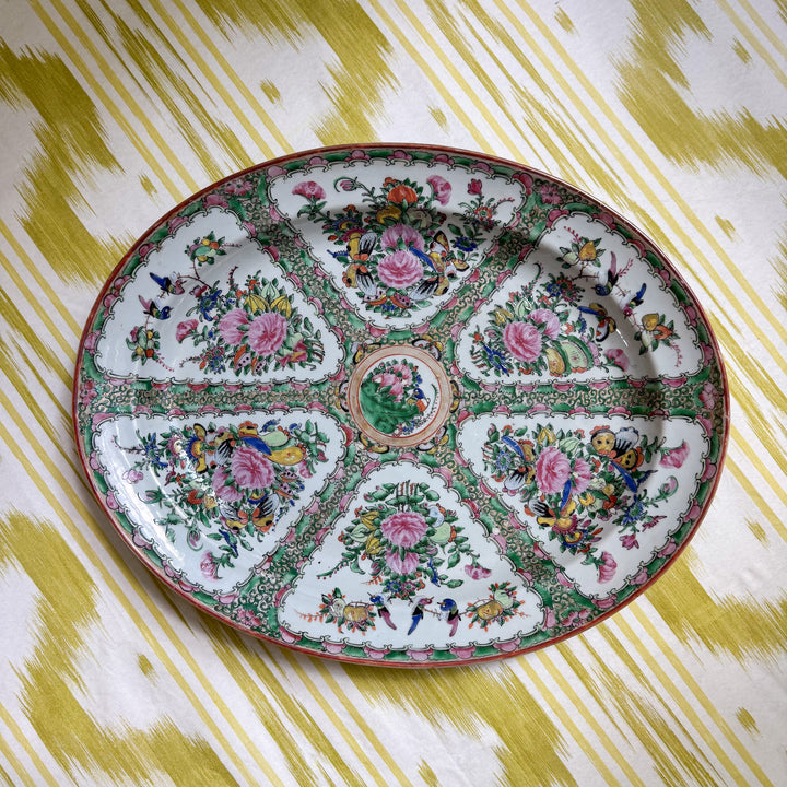 XL Antique Rose Canton Platter