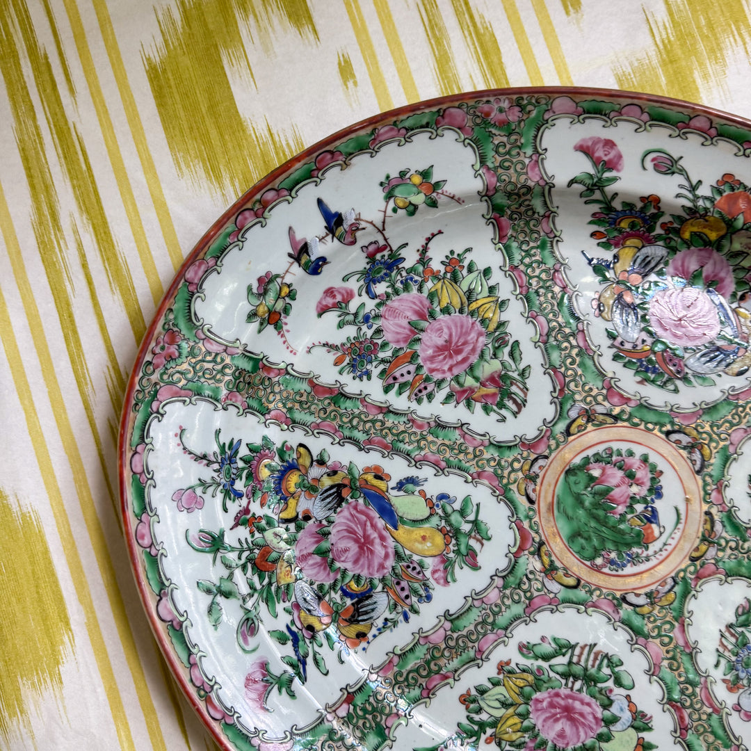 XL Antique Rose Canton Platter