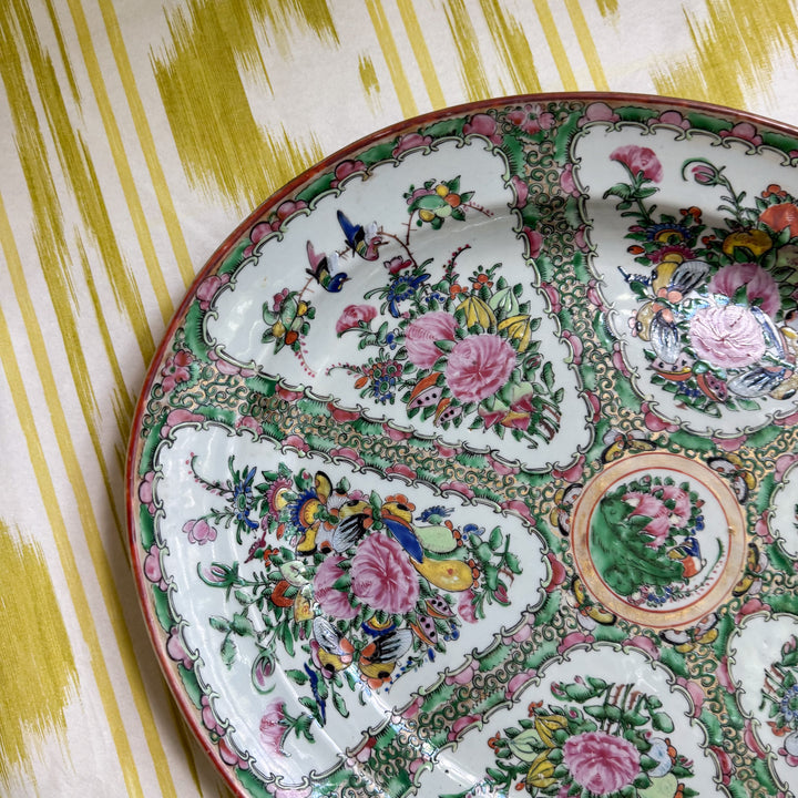 XL Antique Rose Canton Platter