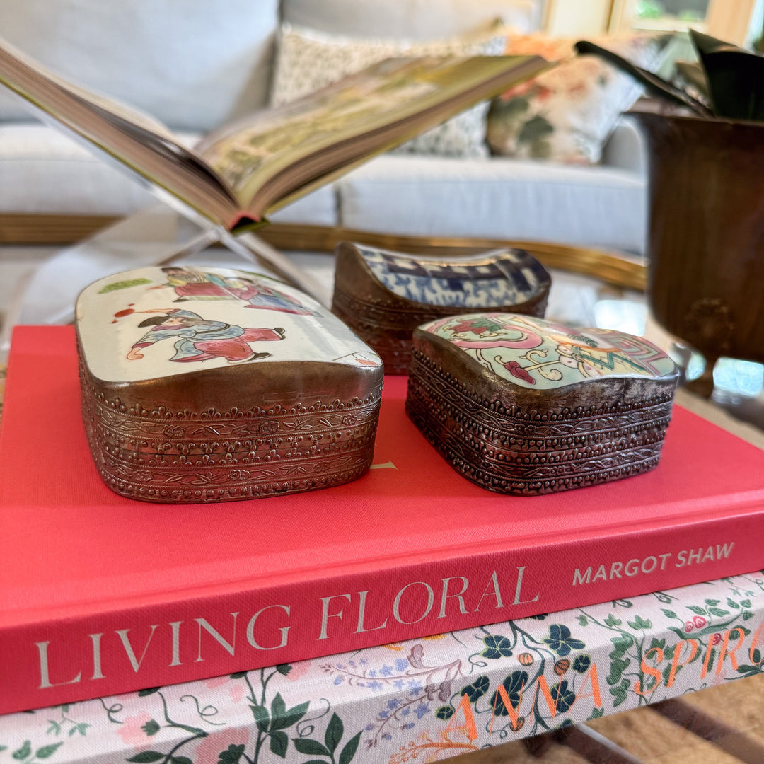 Vintage Chinoiserie Shard Boxes