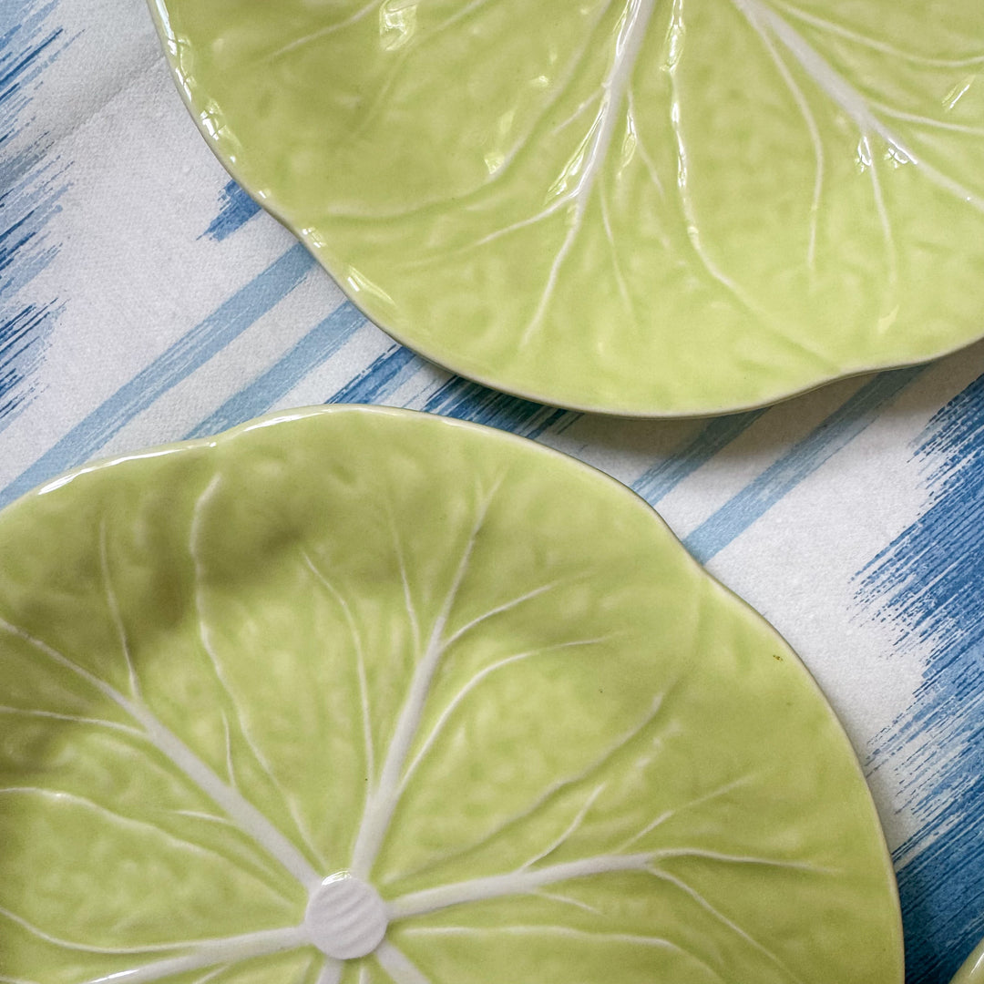 Bordallo Pinheiro Light Green Cabbage Salad Plates