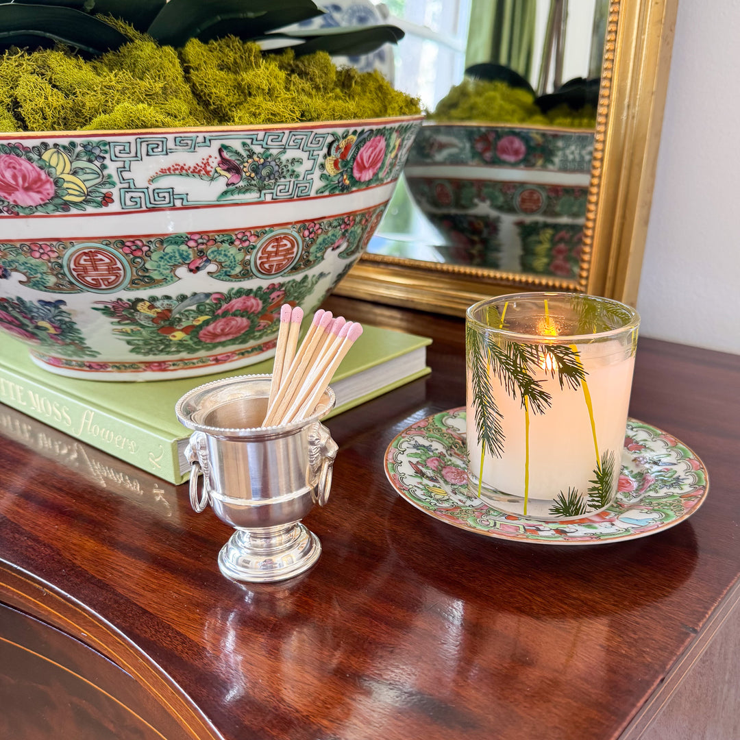Mini Vintage Silverplate Urn with Lion Handles