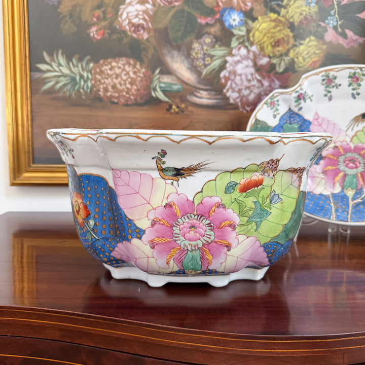 Vintage Large Tobacco Leaf Planter and Matching Tray
