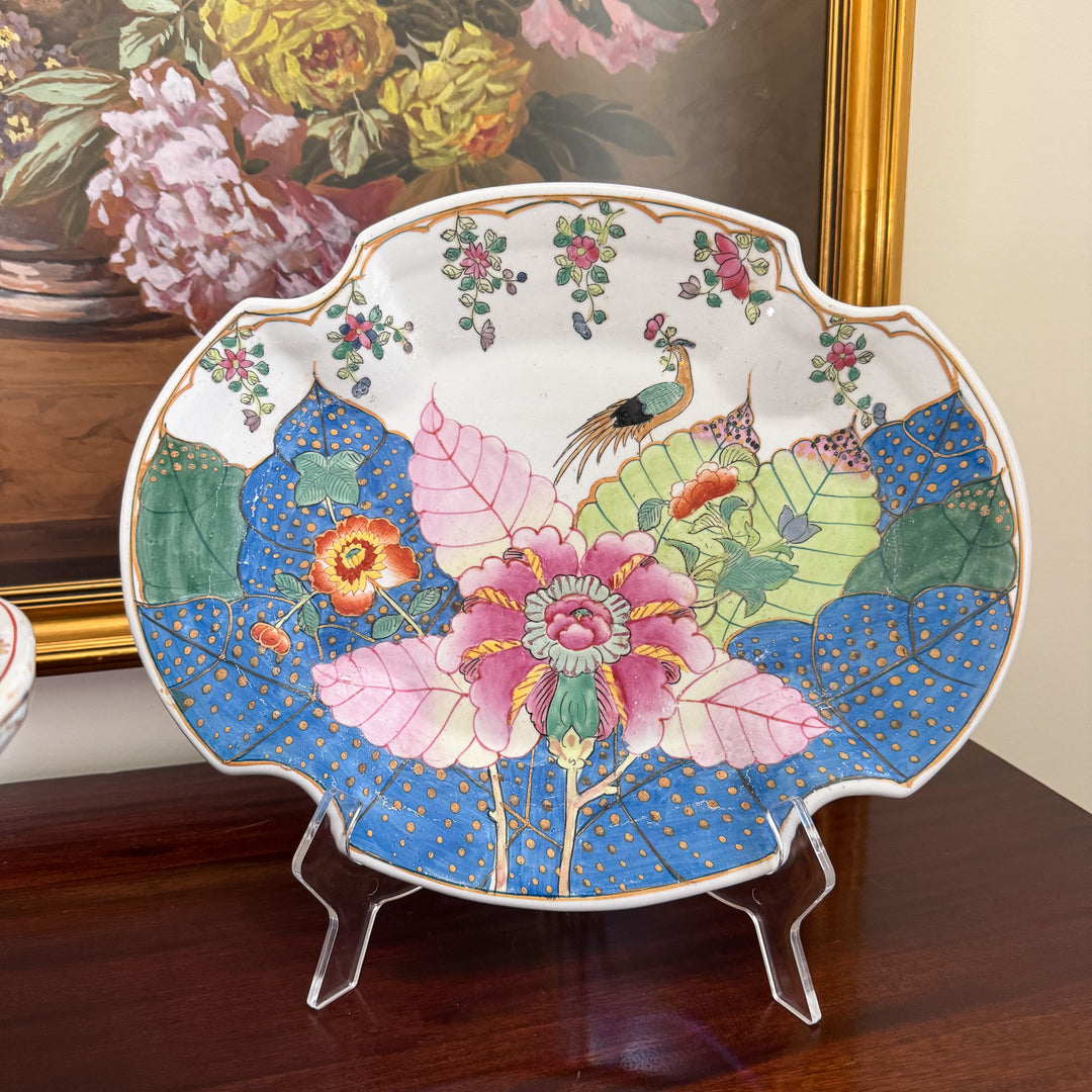 Vintage Large Tobacco Leaf Planter and Matching Tray