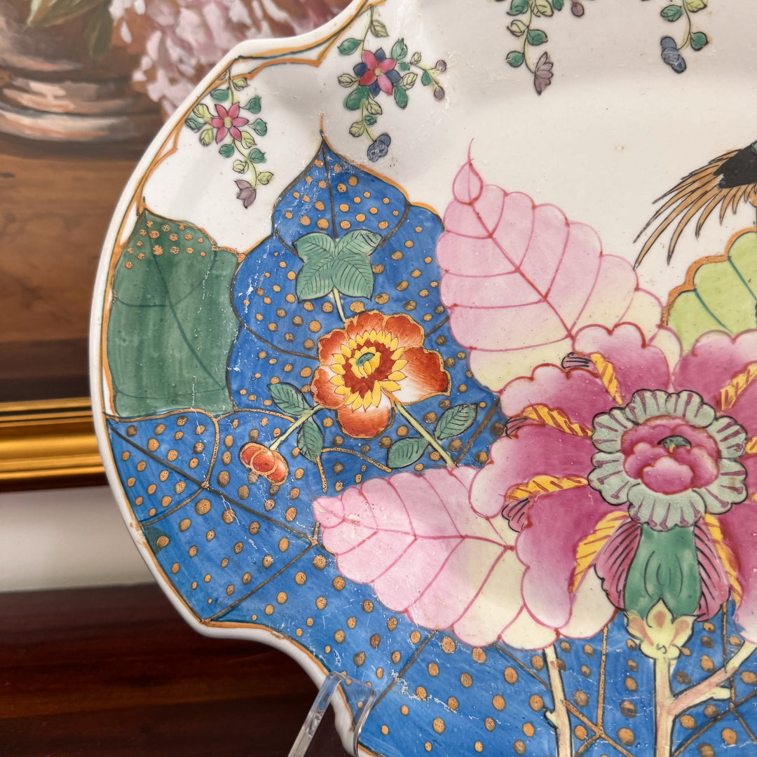 Vintage Large Tobacco Leaf Planter and Matching Tray