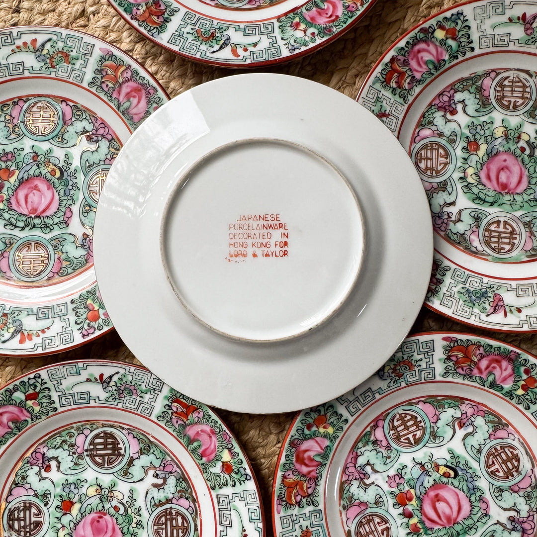 Vintage Rose Canton 6.25" Plates - Sold in Pairs