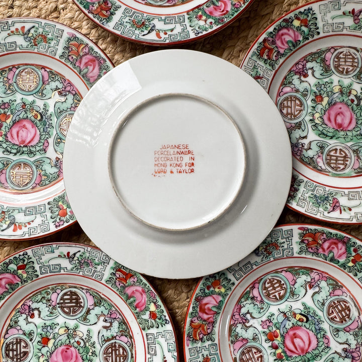 Vintage Rose Canton 6.25" Plates - Sold in Pairs