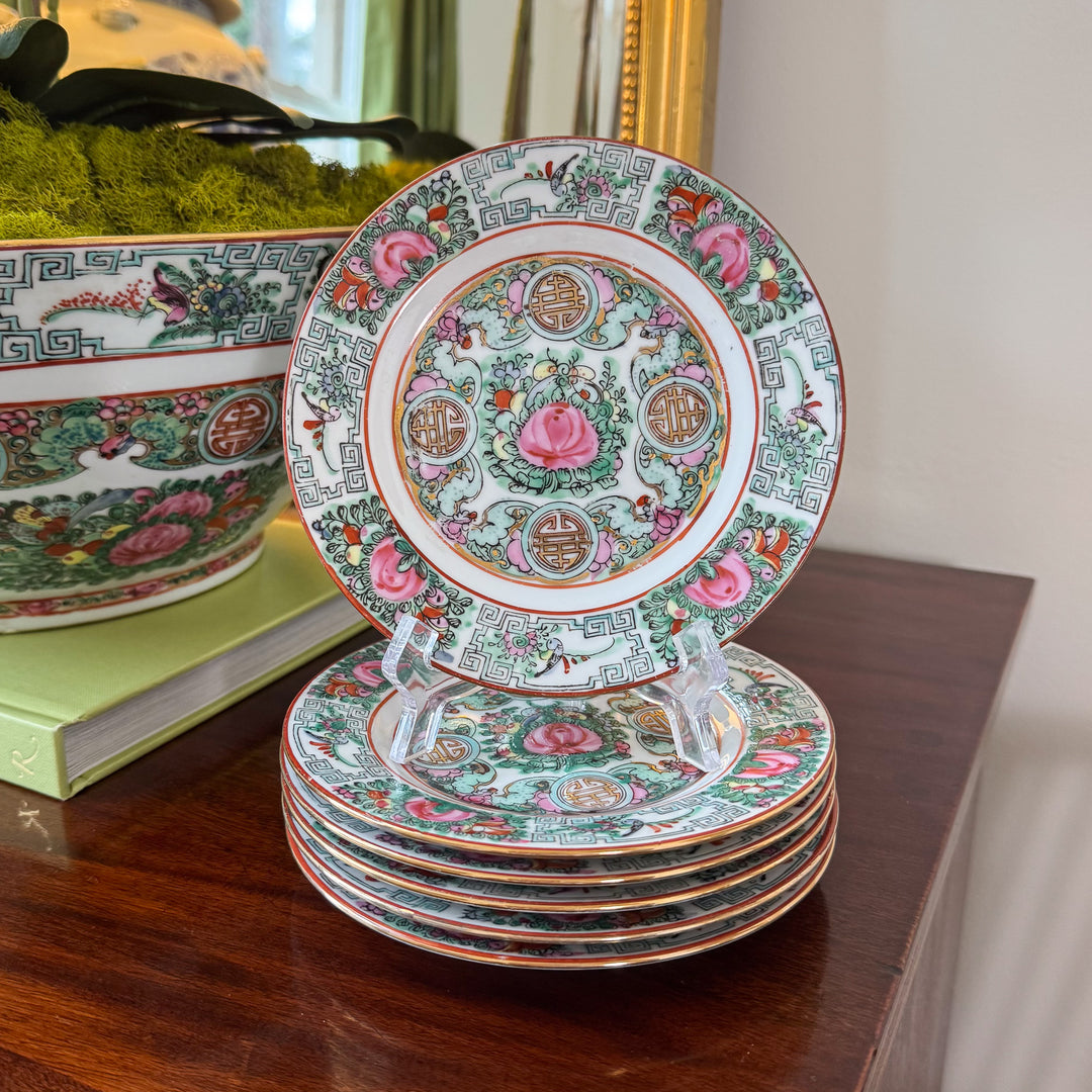 Vintage Rose Canton 6.25" Plates - Sold in Pairs