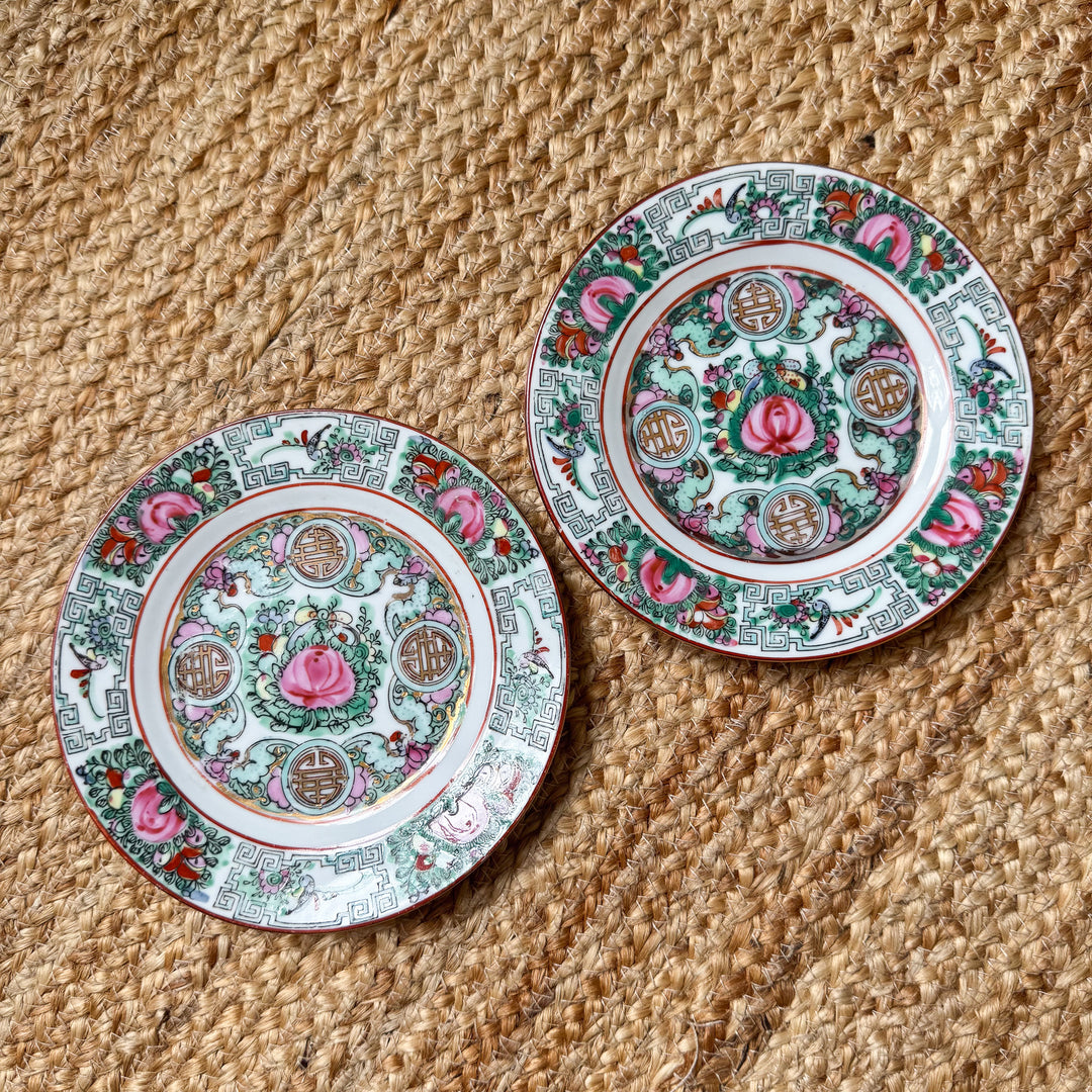 Vintage Rose Canton 6.25" Plates - Sold in Pairs