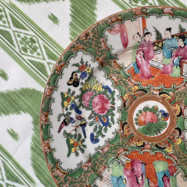 Antique 9.5" Rose Medallion Plates 