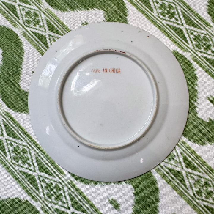 Antique Rose Canton Plates with Dragon Border - Priced Individually