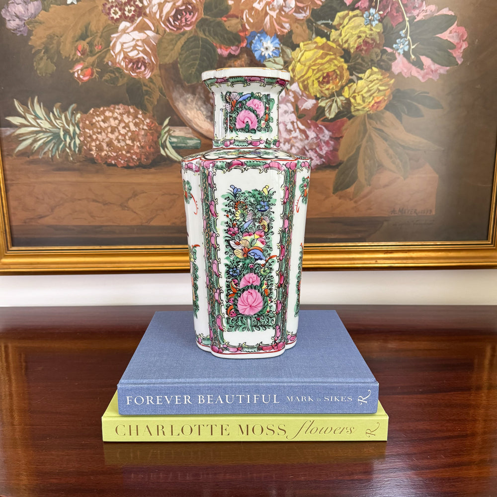 Vintage Rose Canton Vase