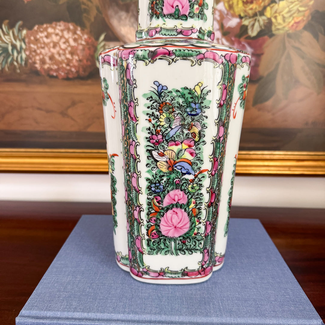 Vintage Rose Canton Vase