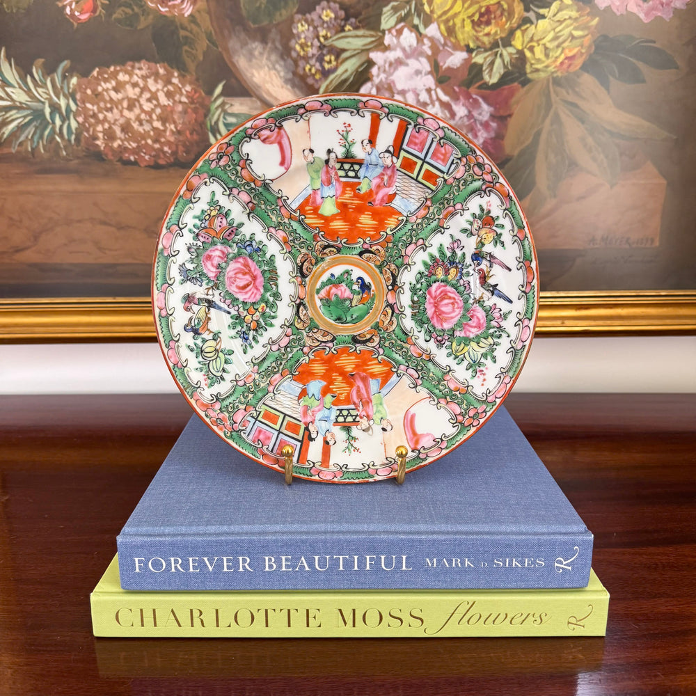 Vintage 9.5" Rose Medallion Plates