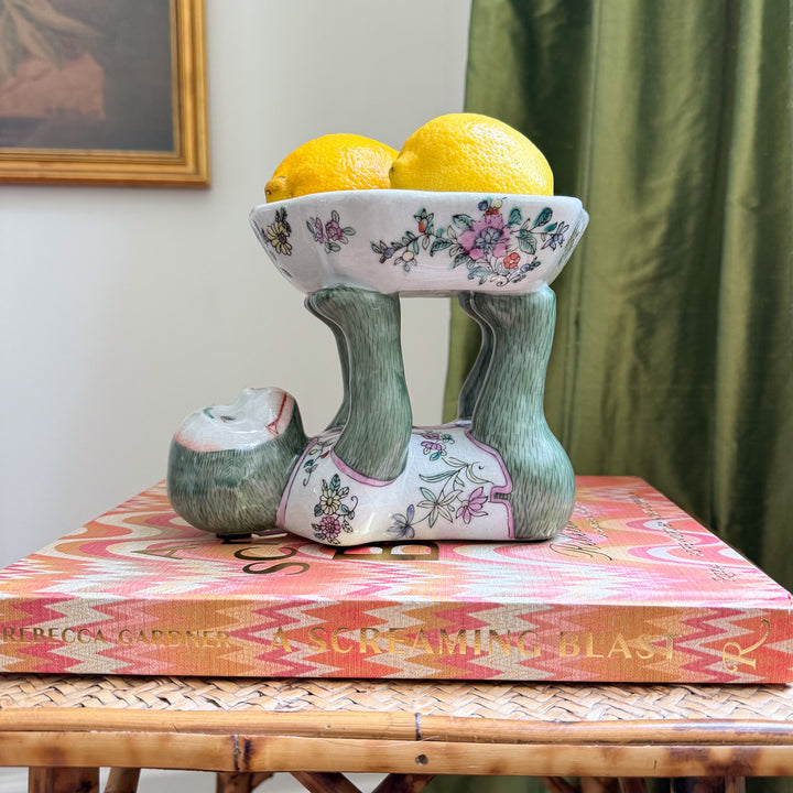 Vintage Chinoiserie Monkey Bowl