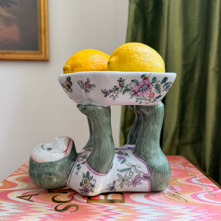 Vintage Chinoiserie Monkey Bowl