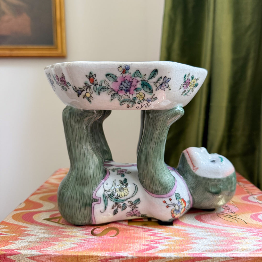 Vintage Chinoiserie Monkey Bowl