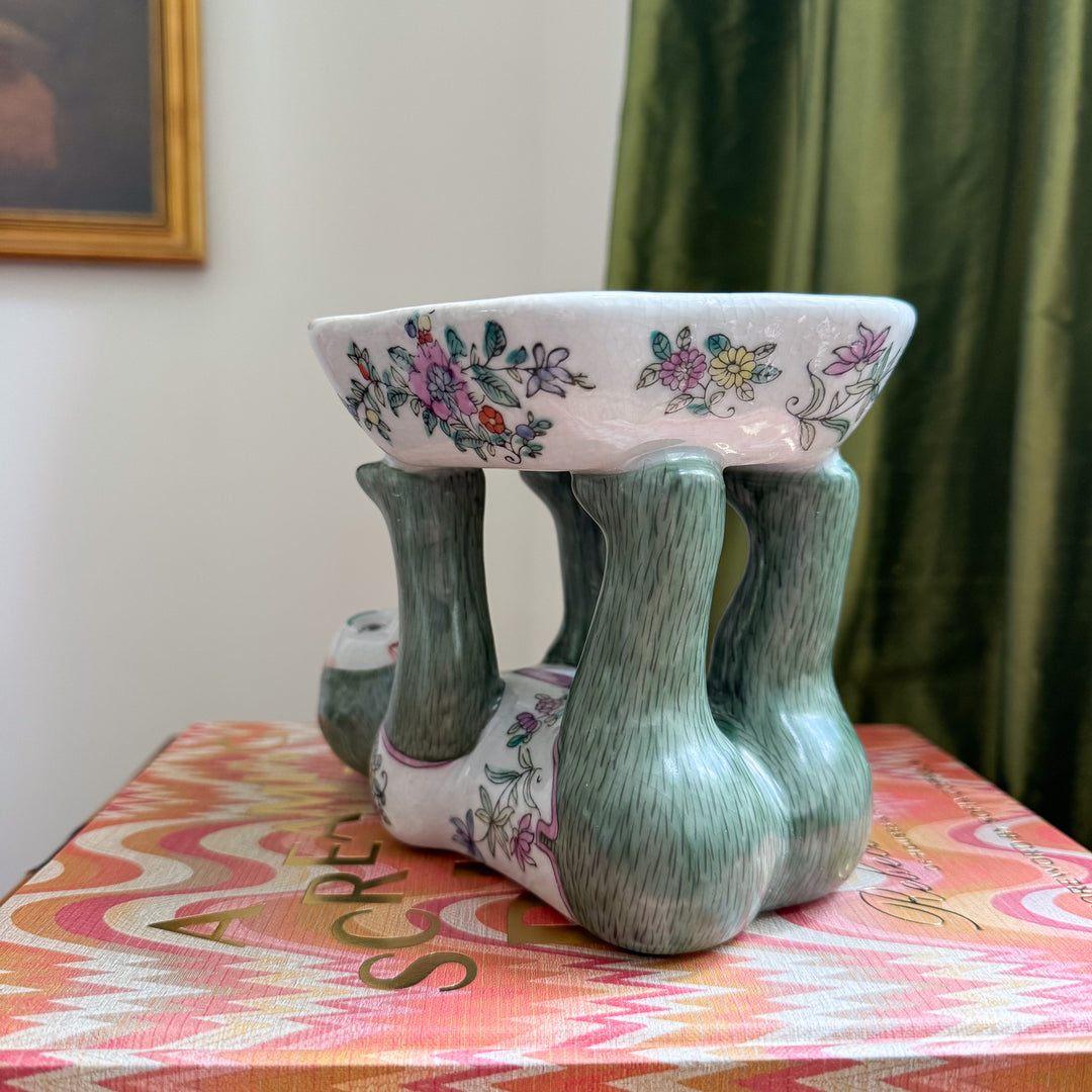 Vintage Chinoiserie Monkey Bowl