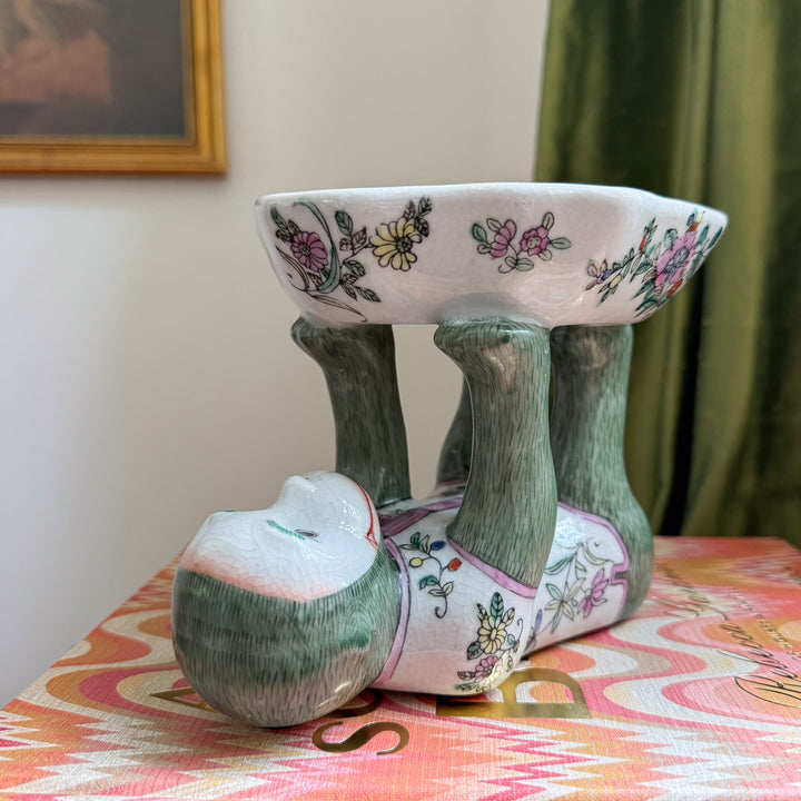 Vintage Chinoiserie Monkey Bowl