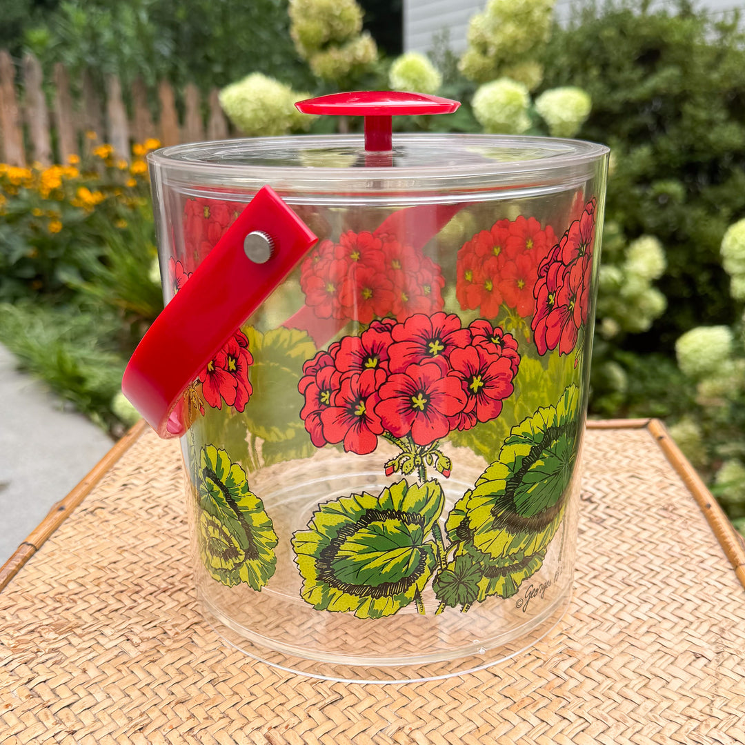 Vintage George Briard Geranium Ice Bucket