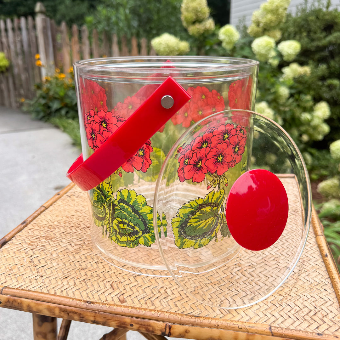 Vintage George Briard Geranium Ice Bucket