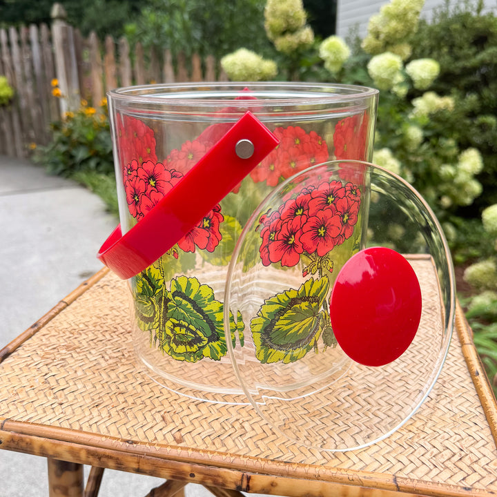 Vintage George Briard Geranium Ice Bucket