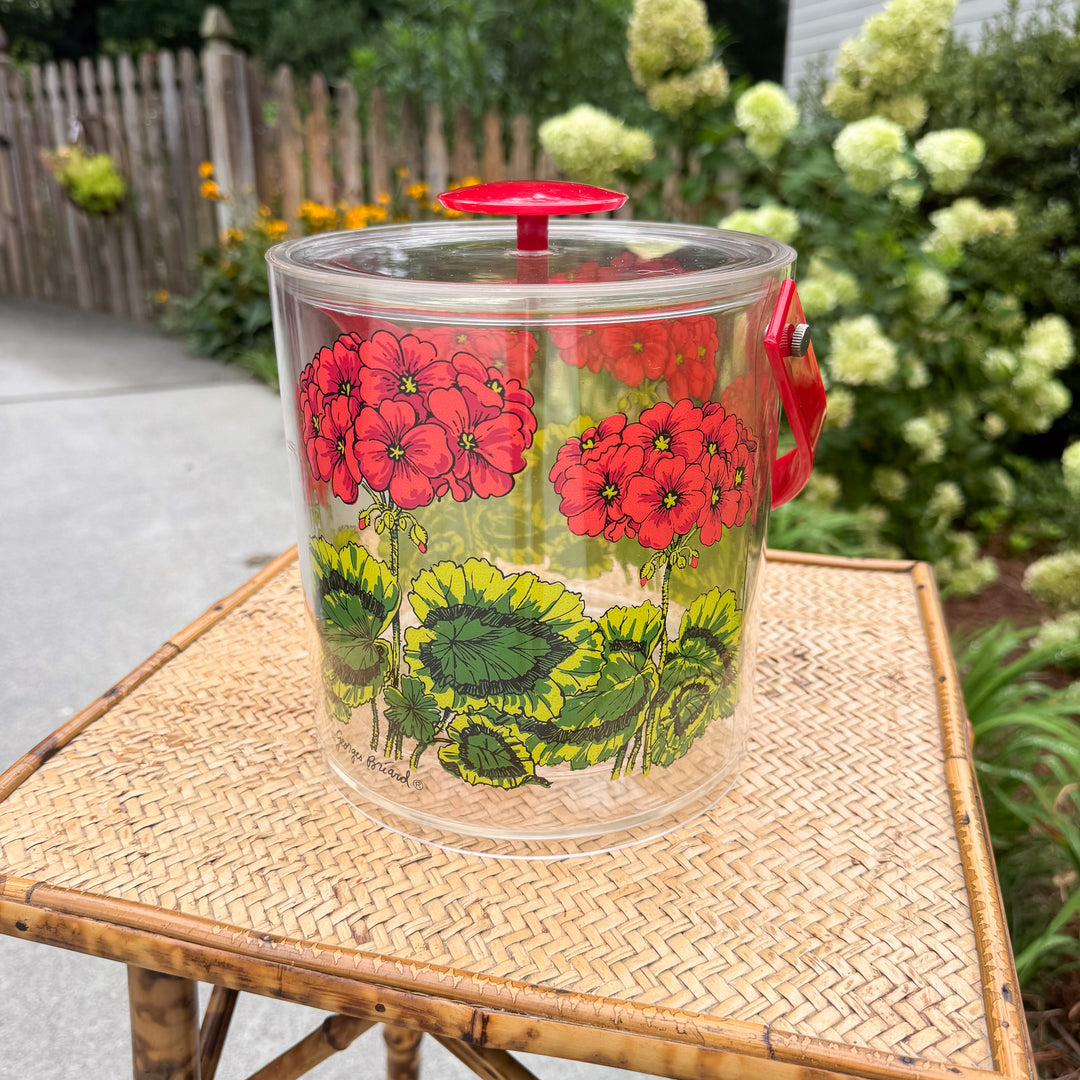 Vintage George Briard Geranium Ice Bucket