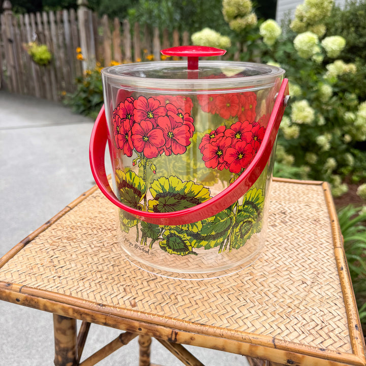 Vintage George Briard Geranium Ice Bucket